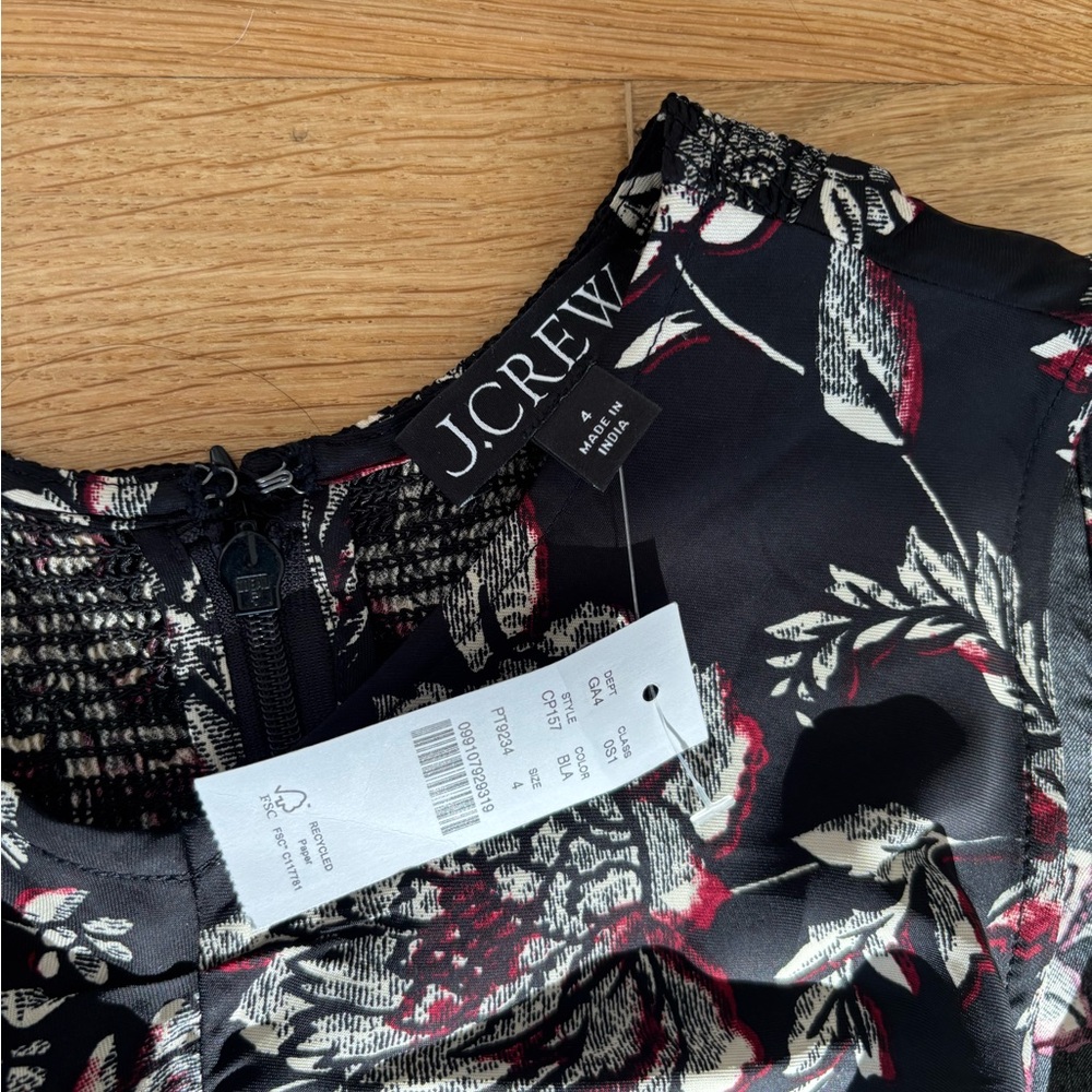 JCrew NWT Midi Black Dress - Picture 5 of 7